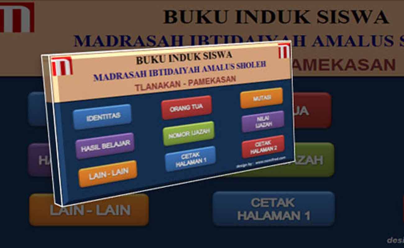 Aplikasi Buku Induk Siswa SD MI Format Excel Aplikasi Buku Induk Siswa SD MI Format Excel