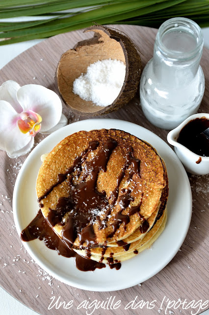 Crêpes à l'okara de  noix de coco 