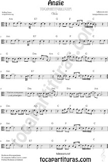  Viola Partitura de Angie The Rolling Stones Sheet Music for Viola Music Score