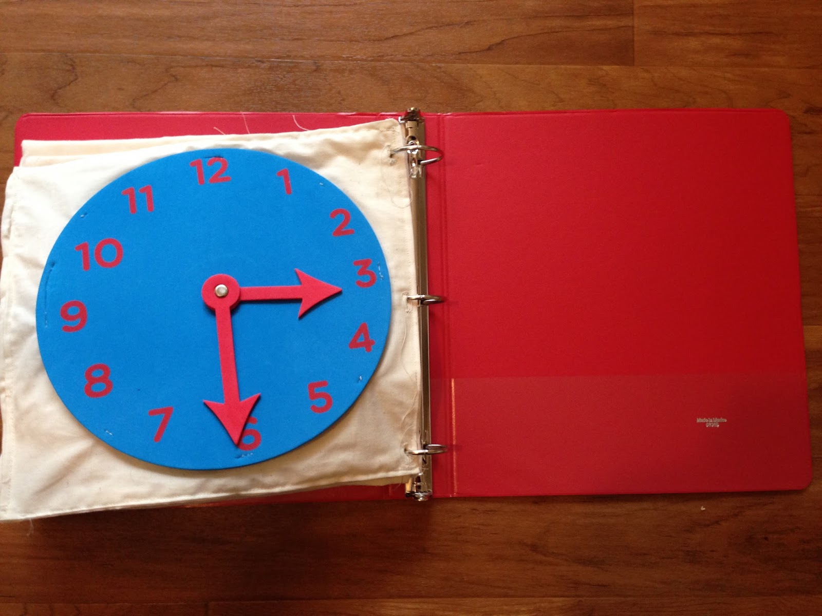 Sweetening the Small Stuff Quiet Book Page Clock