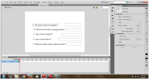 Cara membuat soal essay di adobe flash 07 image