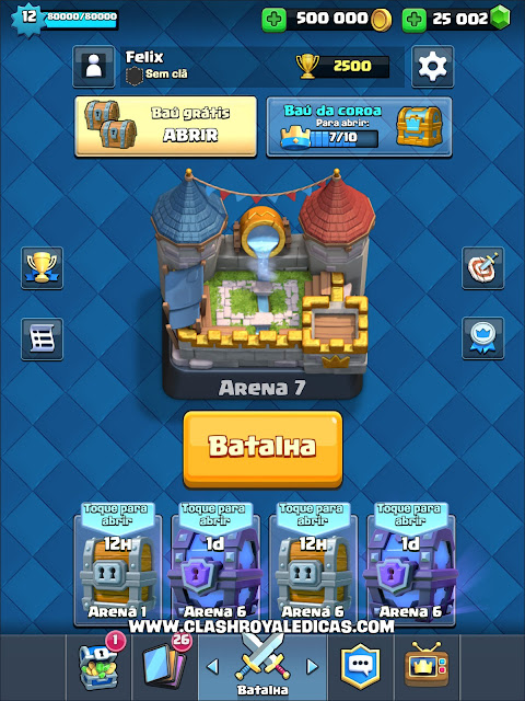 Baús Grátis, como conseguir em Clash Royale