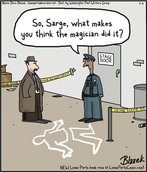 Mystery Fanfare: Cartoon of the Day: The Magician Did It