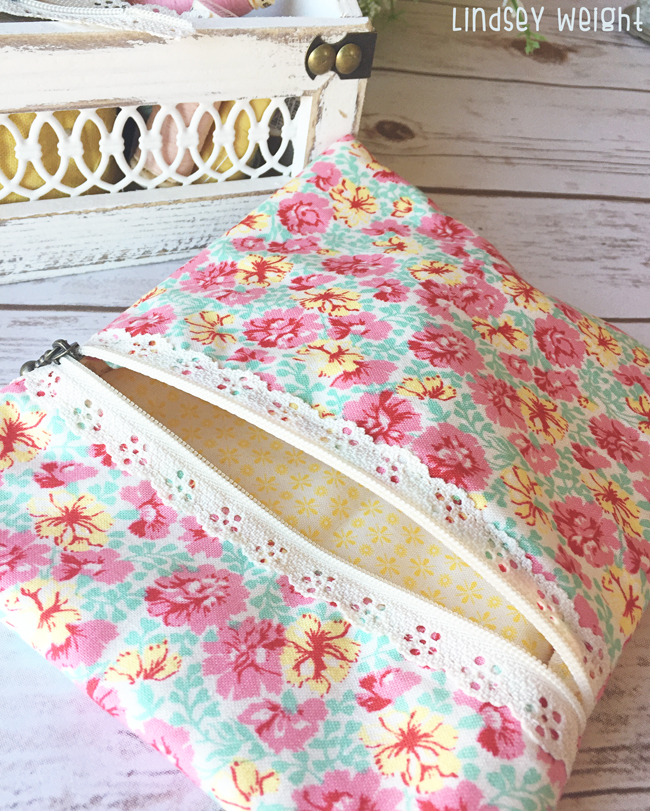 Fort Worth Fabric Studio Lace Zipper Pouches