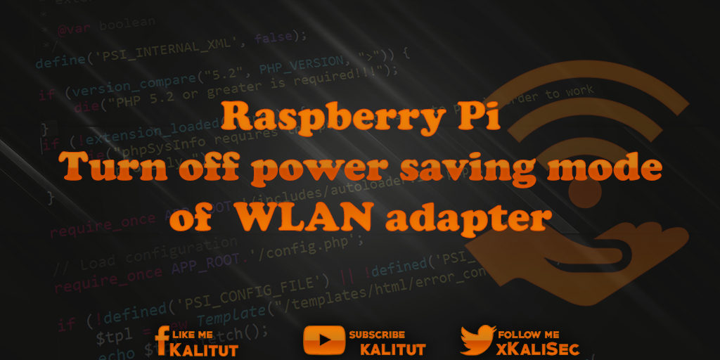 Turn off power saving mode of WLAN adapter Kali Linux Tutorial