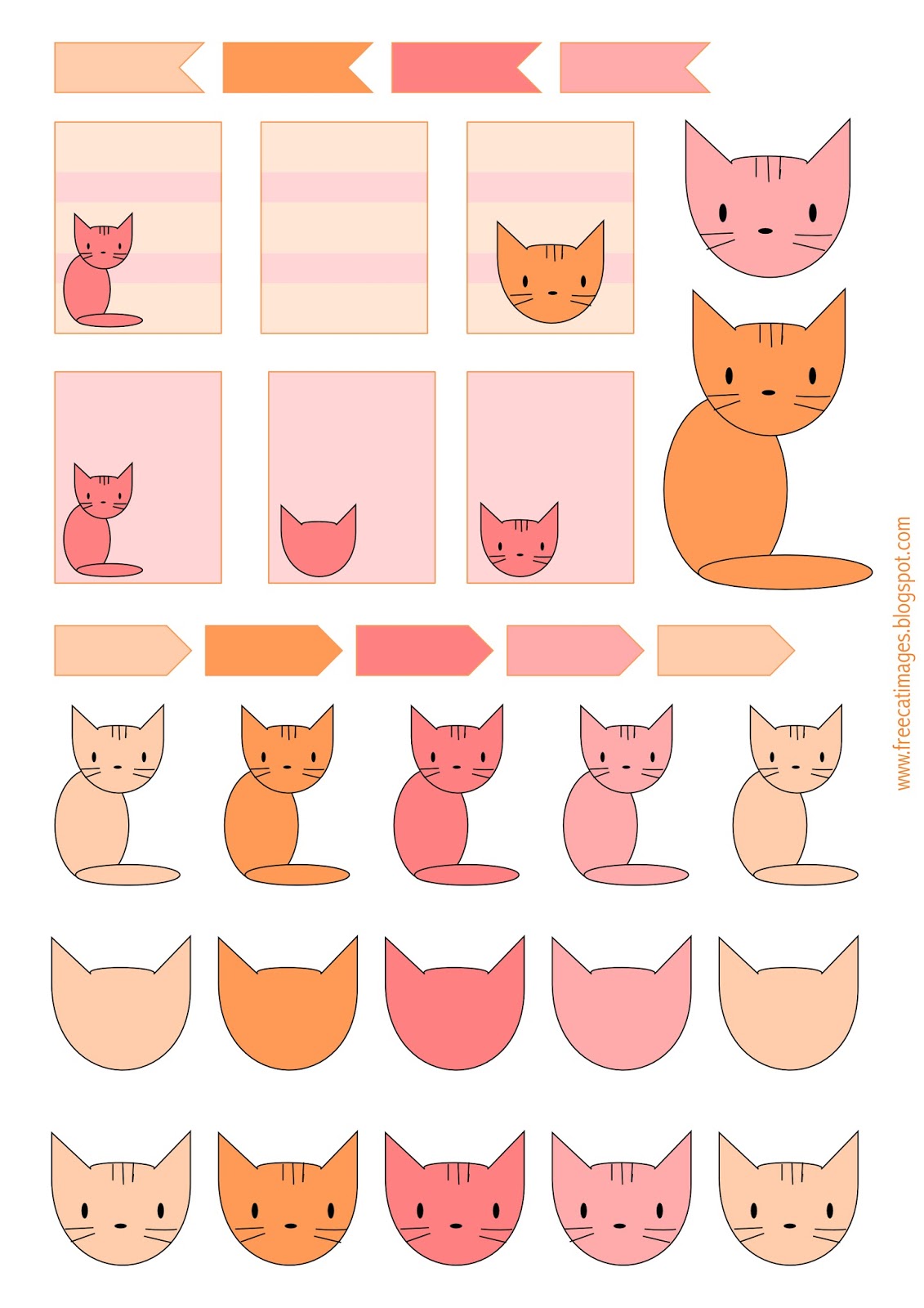 Cute Cat Planner Template + Stickers – Free Printable - Printables