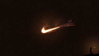 Nike Logo Fire Flaming Lights HD Wallpaper