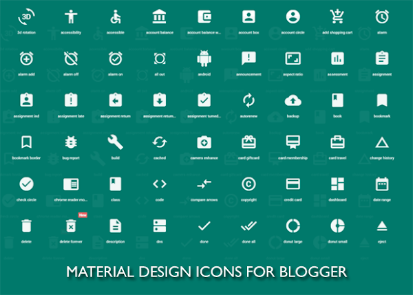 Cara Memasang Material Design Icons di Blogger