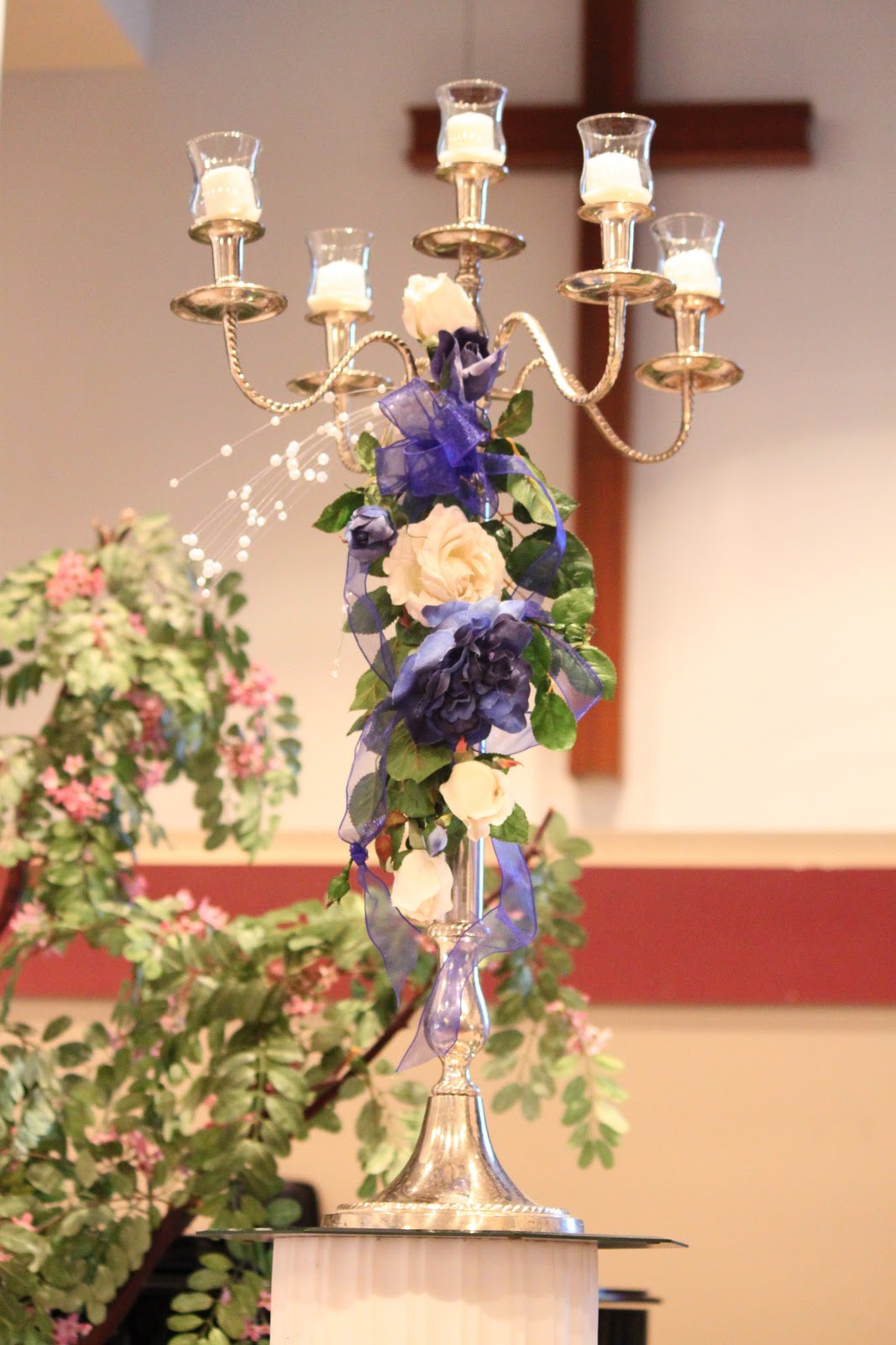 Bella Beginnings: Royal Blue and Silver church wedding and reception