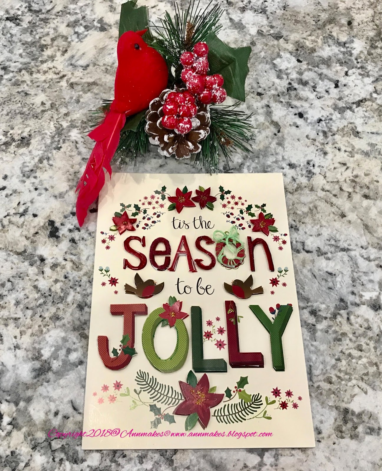 Annmakes Dollar Store Christmas Card Crafting