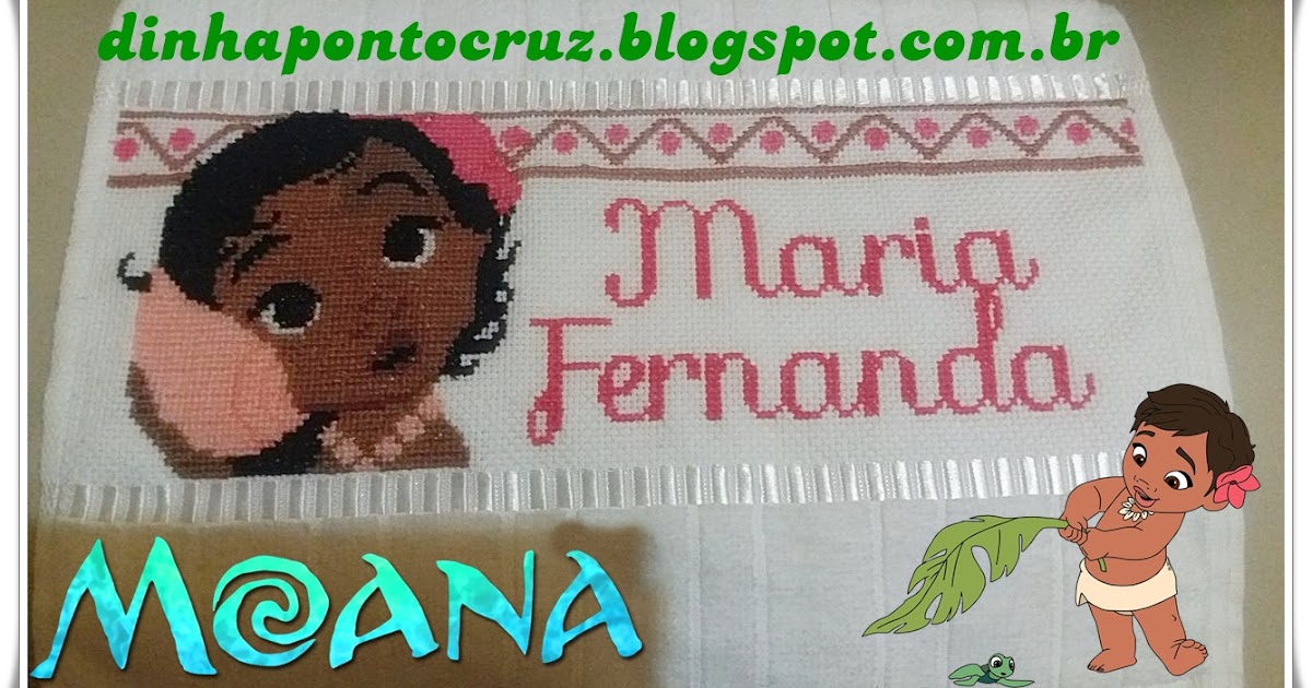 Moana Em Ponto Cruz Dinha Ponto Cruz: Moana gráfico para ponto cruz
