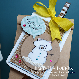 Snowy Bear Tag by Danielle Lounds for Newton's Nook Designs! 