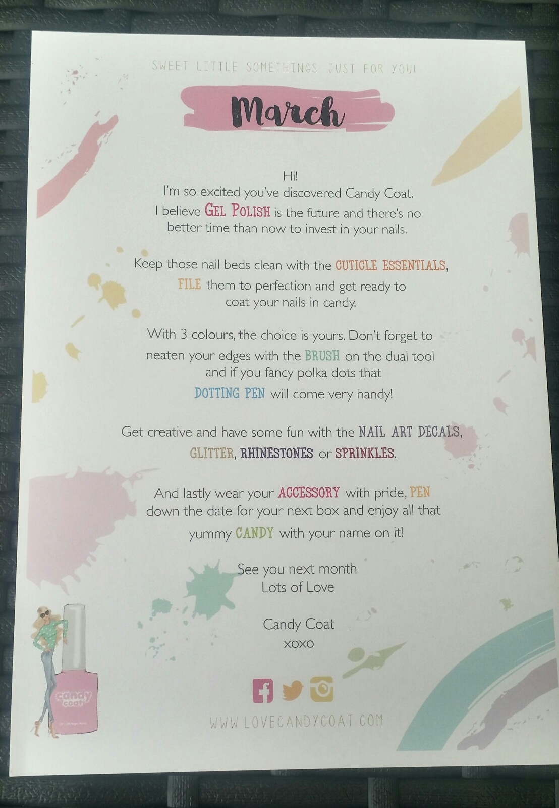 Beauty and the Blogger Candy Coat gel polish subscription box review