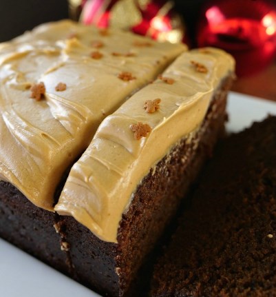 GINGERBREAD CAKE WITH CINNAMON MOLASSES FROSTING