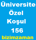 Tercih Kılavuzu 156 Numaralı Özel Koşul ve Açıklamalar