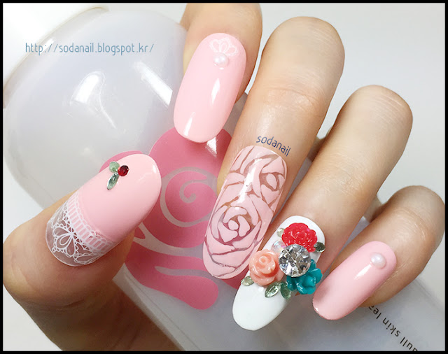 rose nail art