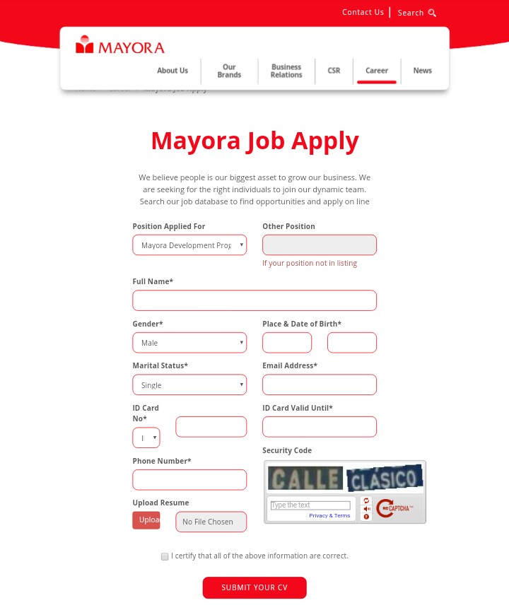 Cara Melamar Kerja di PT Mayora Indah Tbk Secara Online