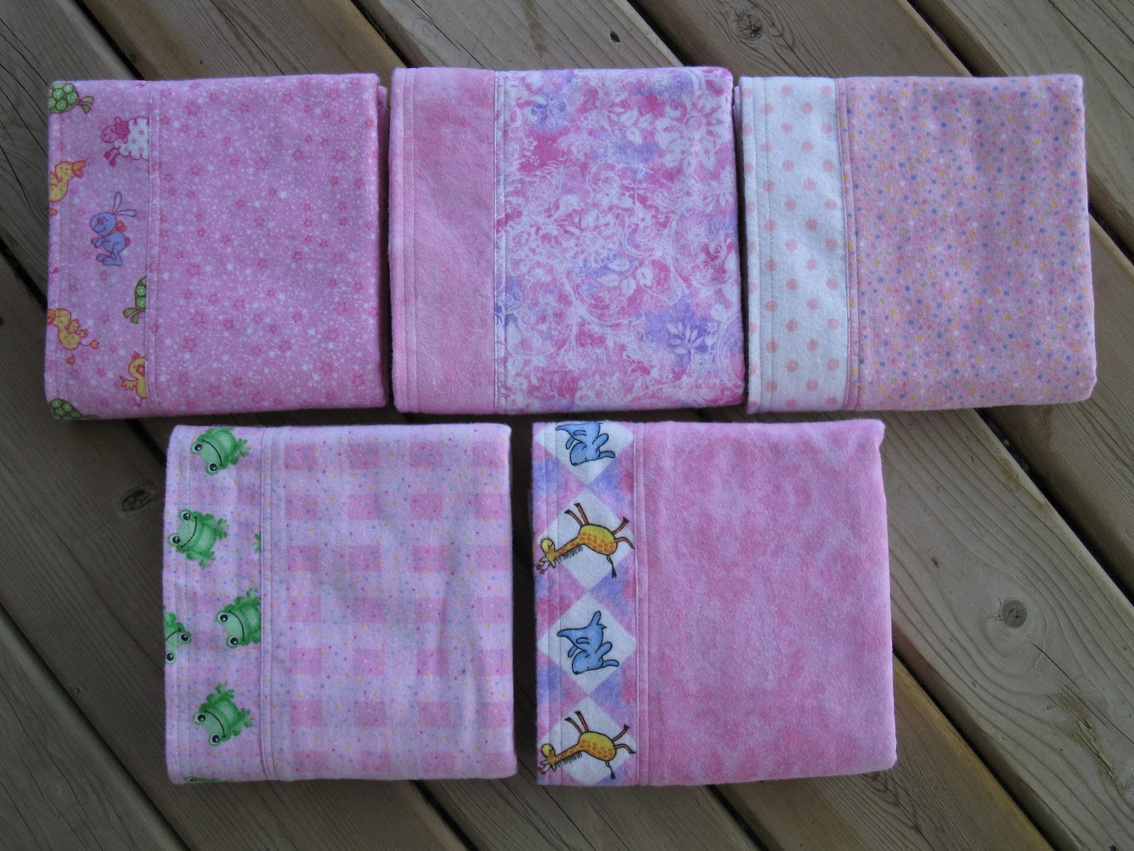 Margaret's Crafts DOUBLE SIDED RECEIVING BLANKETS