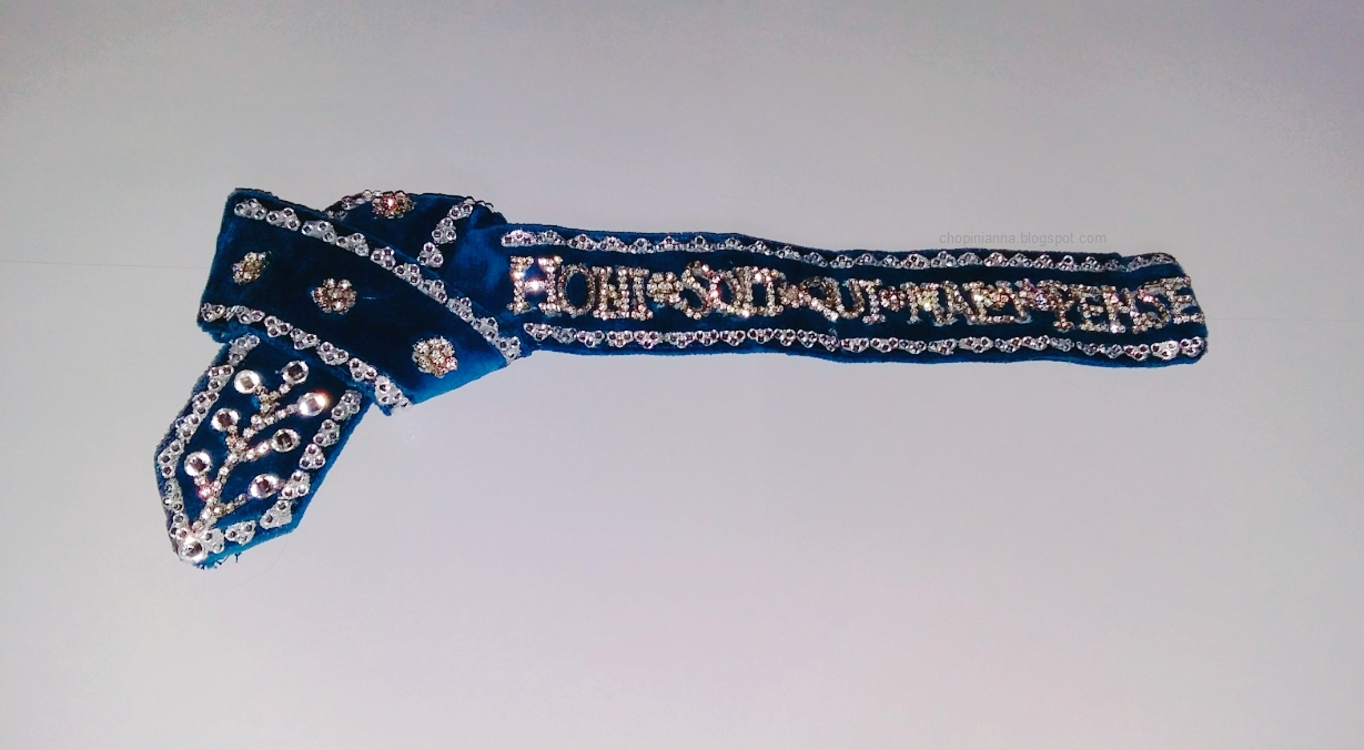My replica of Queen Victoria's Garter of the Order of the Garter