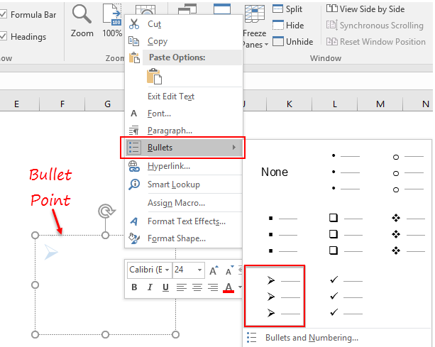 How to Insert Bullet Points In Excel