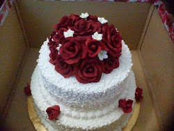 maroon theme cake fatimah posted