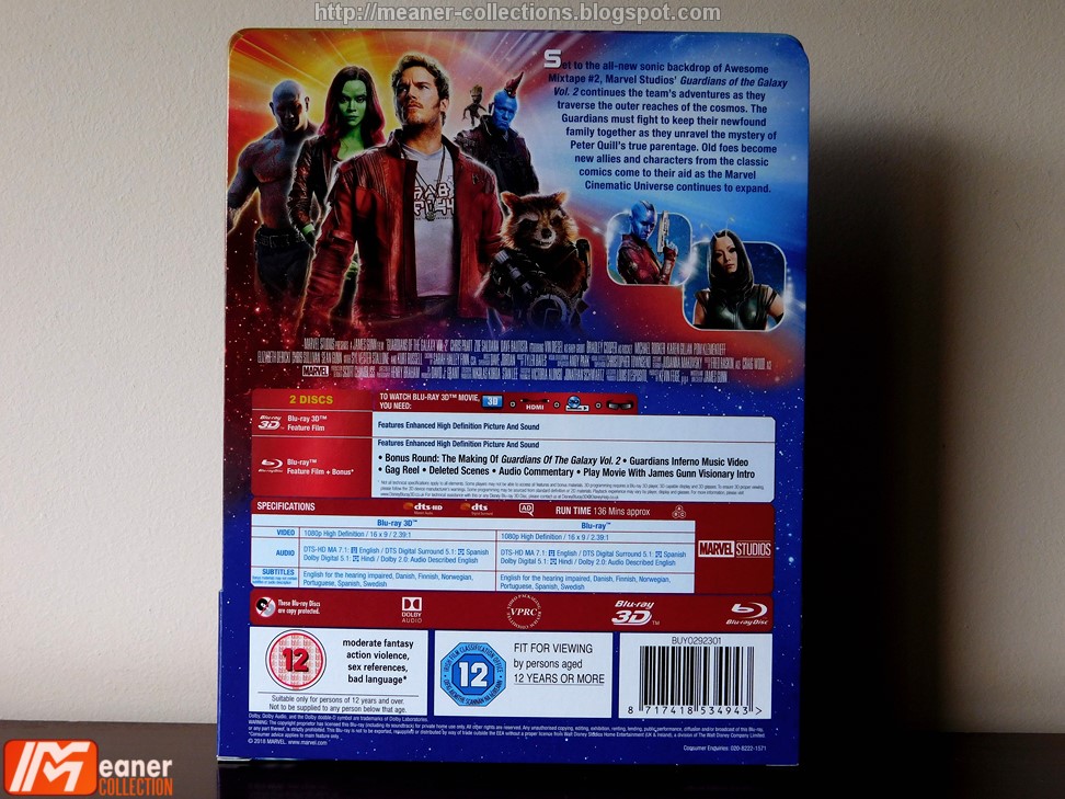 Guardians Of The Galaxy Vol 2 Zavvi Exclusive Lenticular Edition