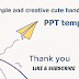 Simple and creative cute hand-painted PPT template