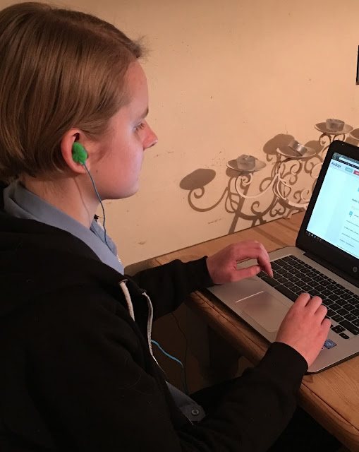 student using Audiopi audio learning scheme