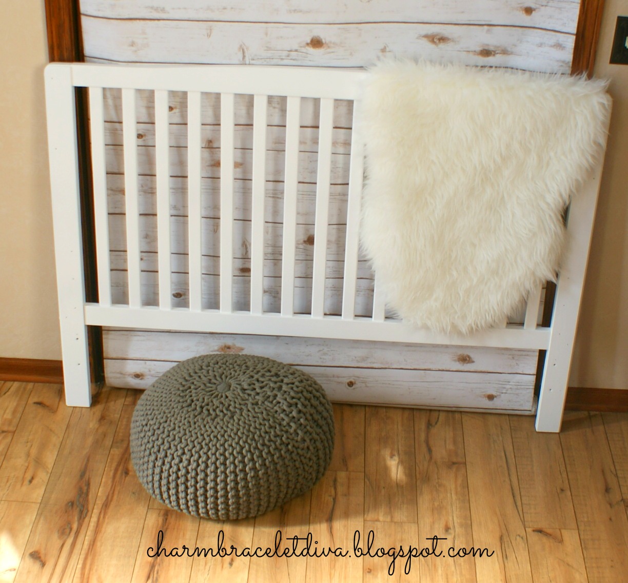 Our Hopeful Home Spray Painted Crib Turned Headboard and HomeRight Paint Sprayer GIVEAWAY!