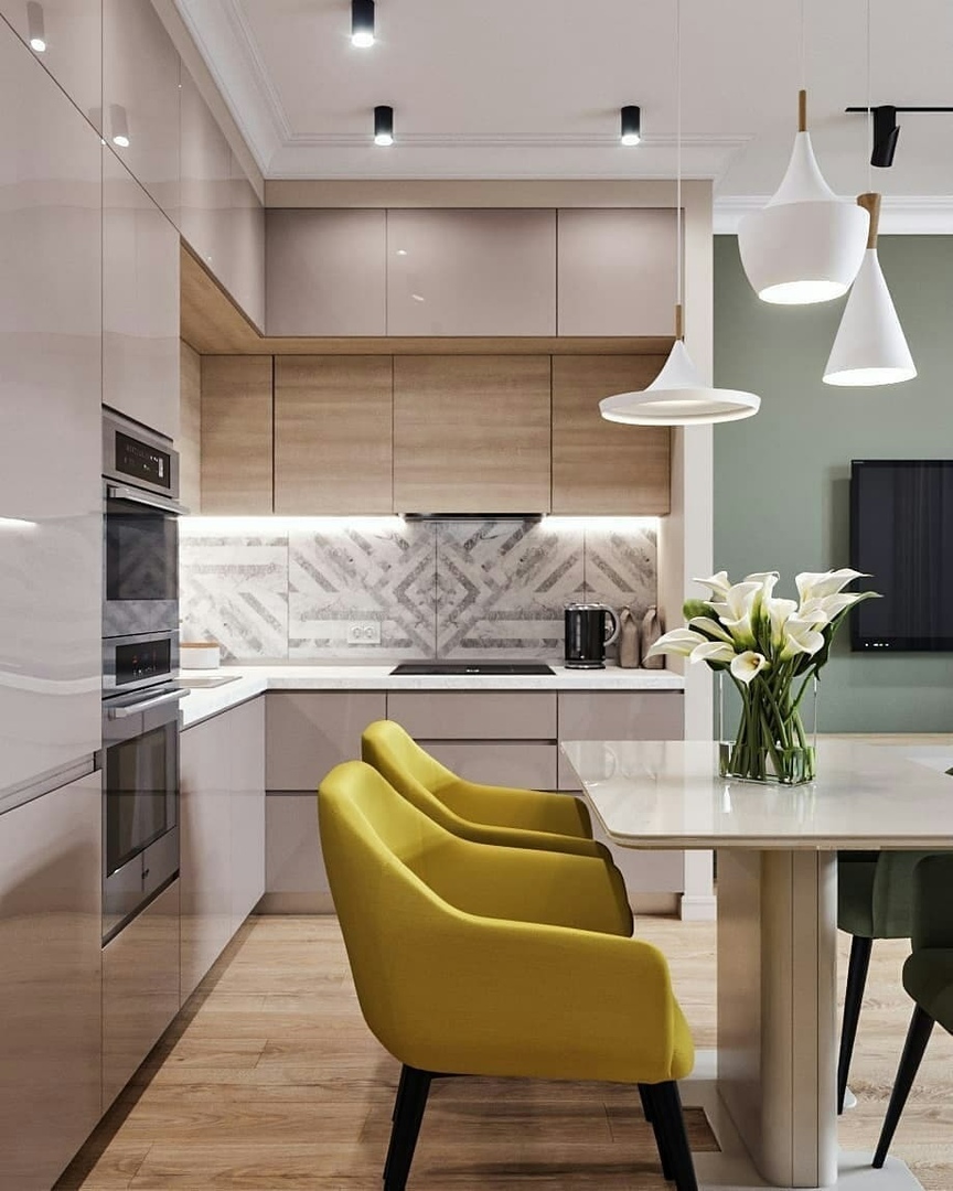 Decoración de la cocina-sala de estar. ¡Califica la idea del 1 al 10