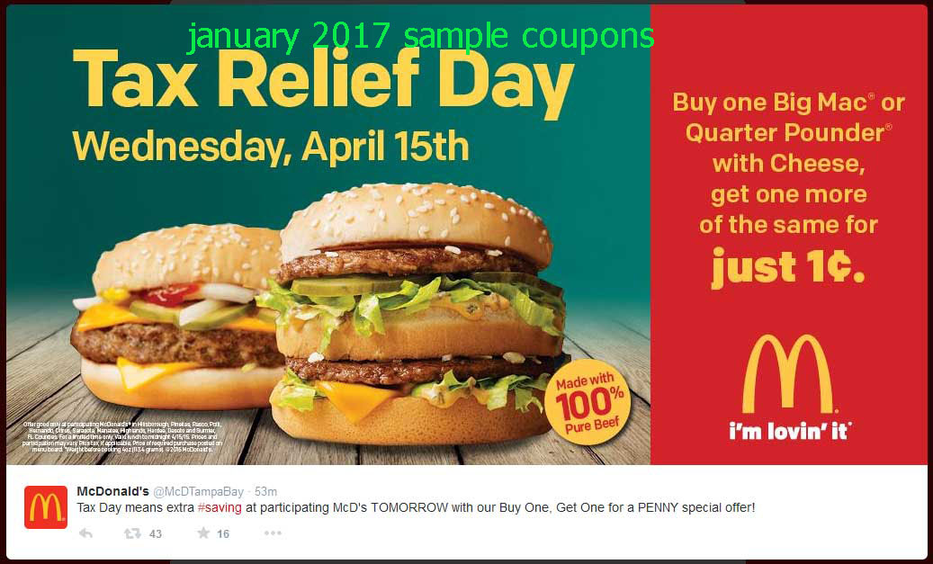 Mcdonalds promotion coupons