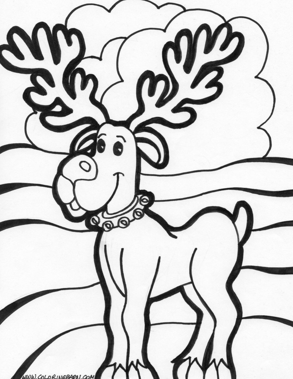 13 Christmas Reindeer Coloring Pages >> Disney Coloring Pages