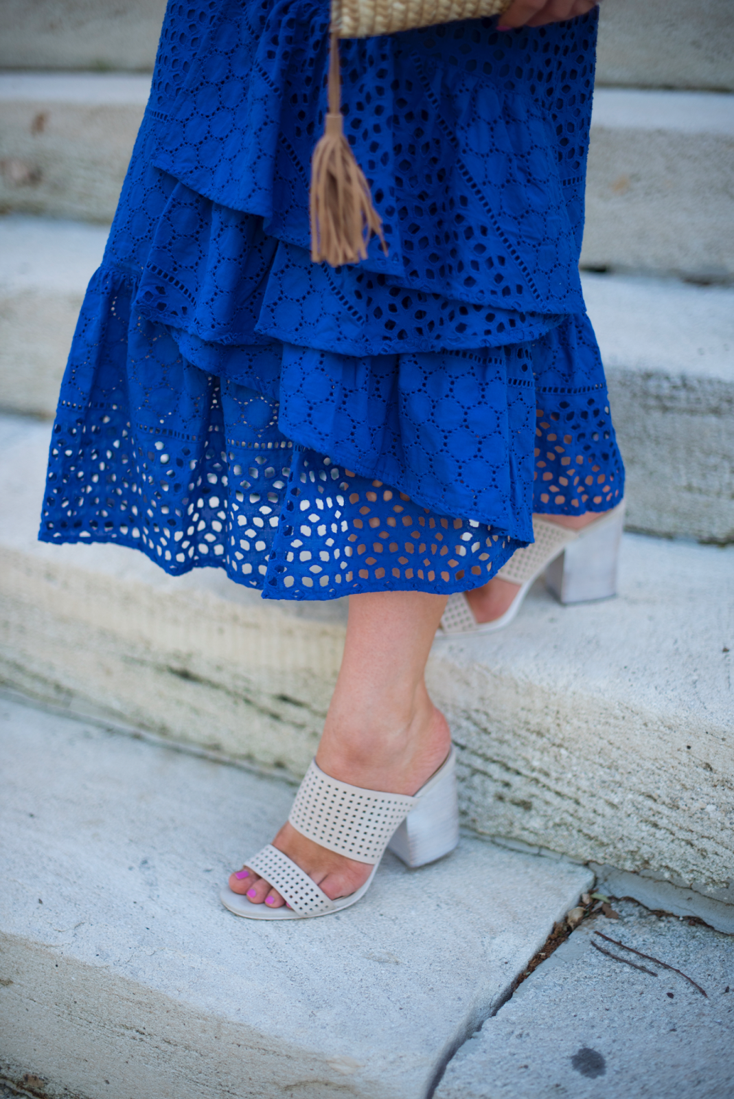 Something Delightful : Eyelet, Ruffles and Royal Blue