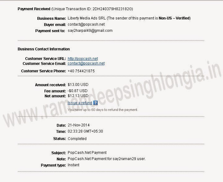 Popcash.net payment proof
