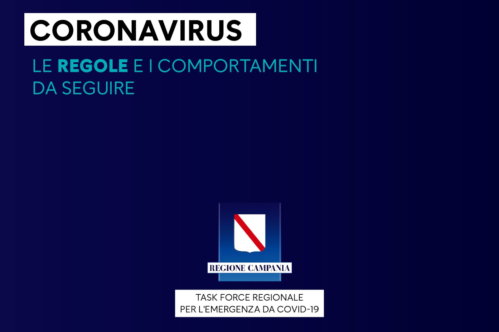 Il post della Regione Campania contro il coronavirus