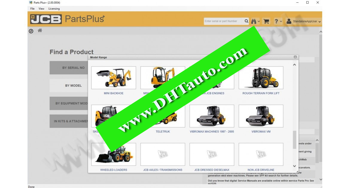 JCB SERVICE PARTS PRO Epc [01.2017] Automotive Library