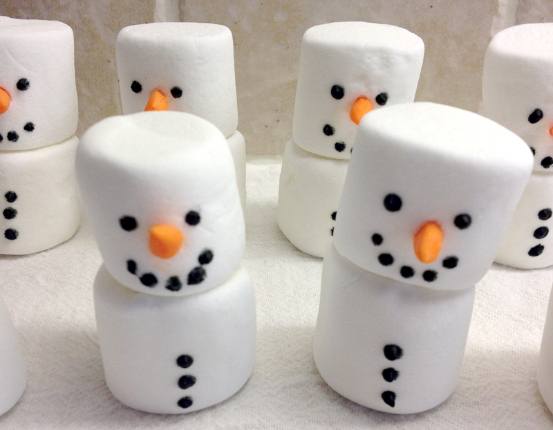 Marshmallow Snowmen on Candy Cane Sleds + DIY Tutorial BellaGrey Designs