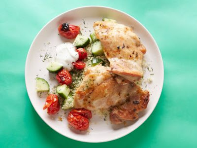 Chicken Thighs and Couscous with Dill