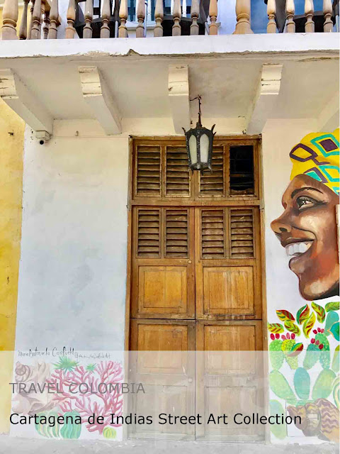 Travel Colombia. Cartagena de Indias Street Art Collection