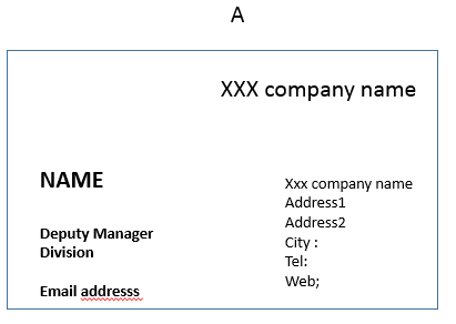 visting card job title vs designation job card example