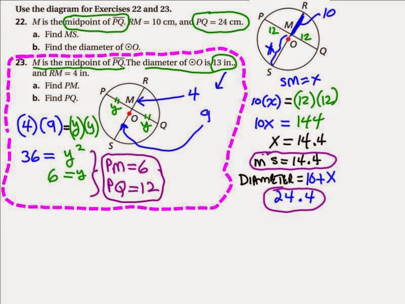 Geometry: CIRCLES - Segment Lengths