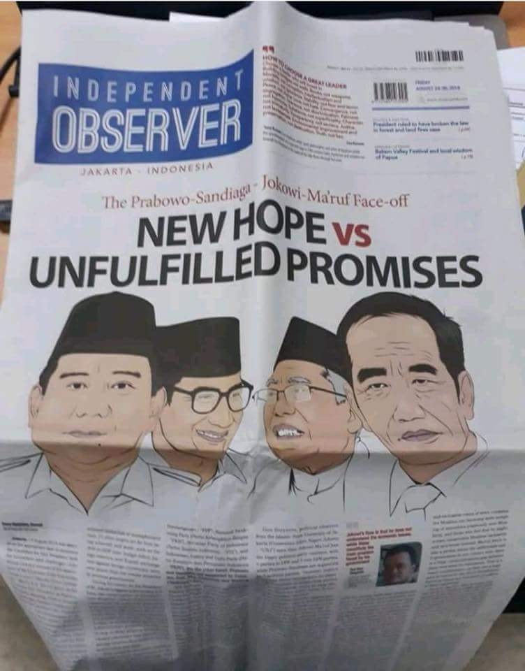 Ramai di Medsos, Ini Penjelasan Koran Independent Observer Soal "Harapan Baru dan Janji Yang Tak Terpenuhi" Ramai di Medsos, Ini Penjelasan Koran Independent Observer Soal "Harapan Baru dan Janji Yang Tak Terpenuhi"