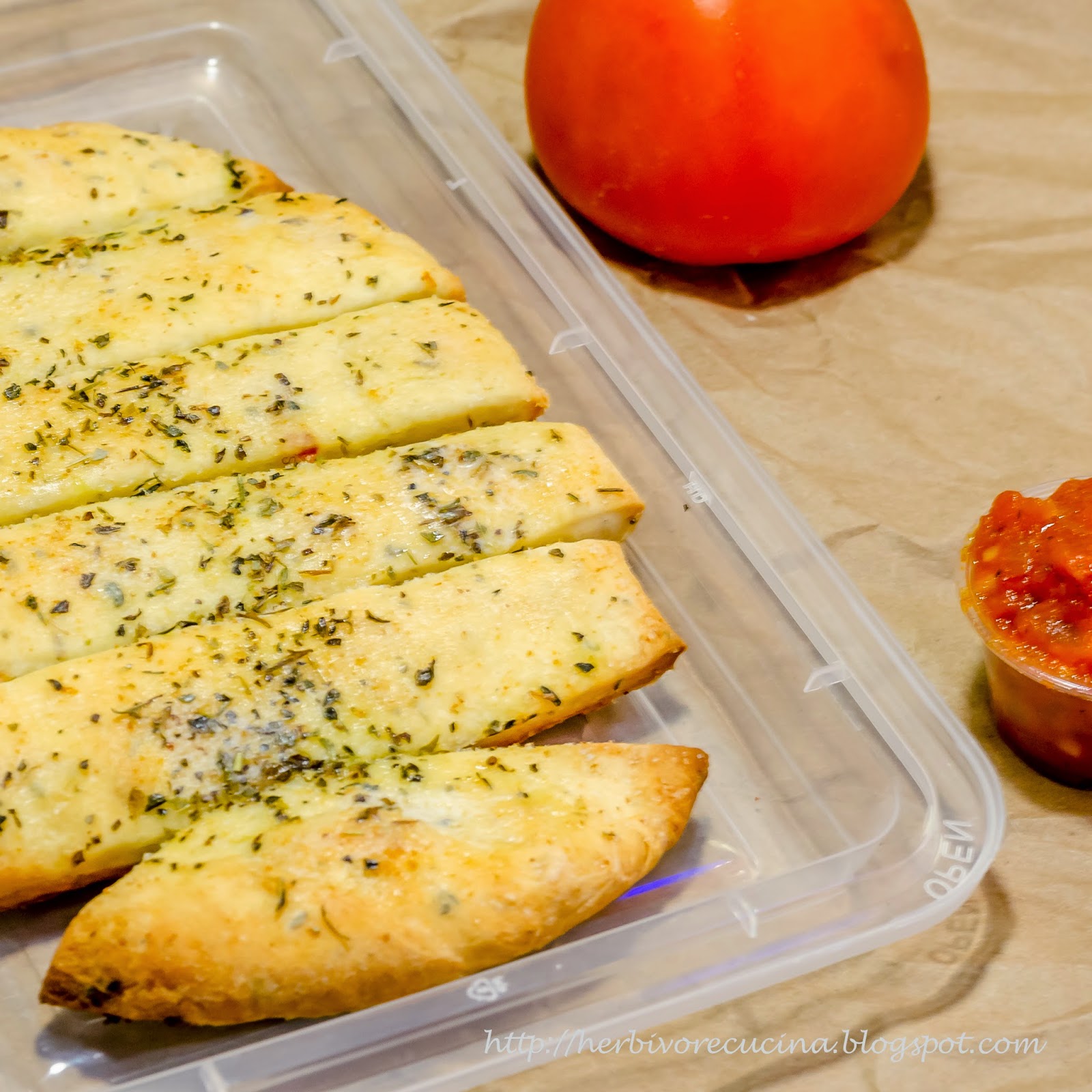 Herbivore Cucina Garlic Breadsticks Domino's Style