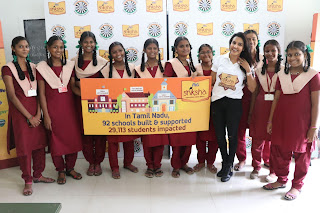 Actress Priya Anand in T Shirt with Students of Shiksha Movement Events 05