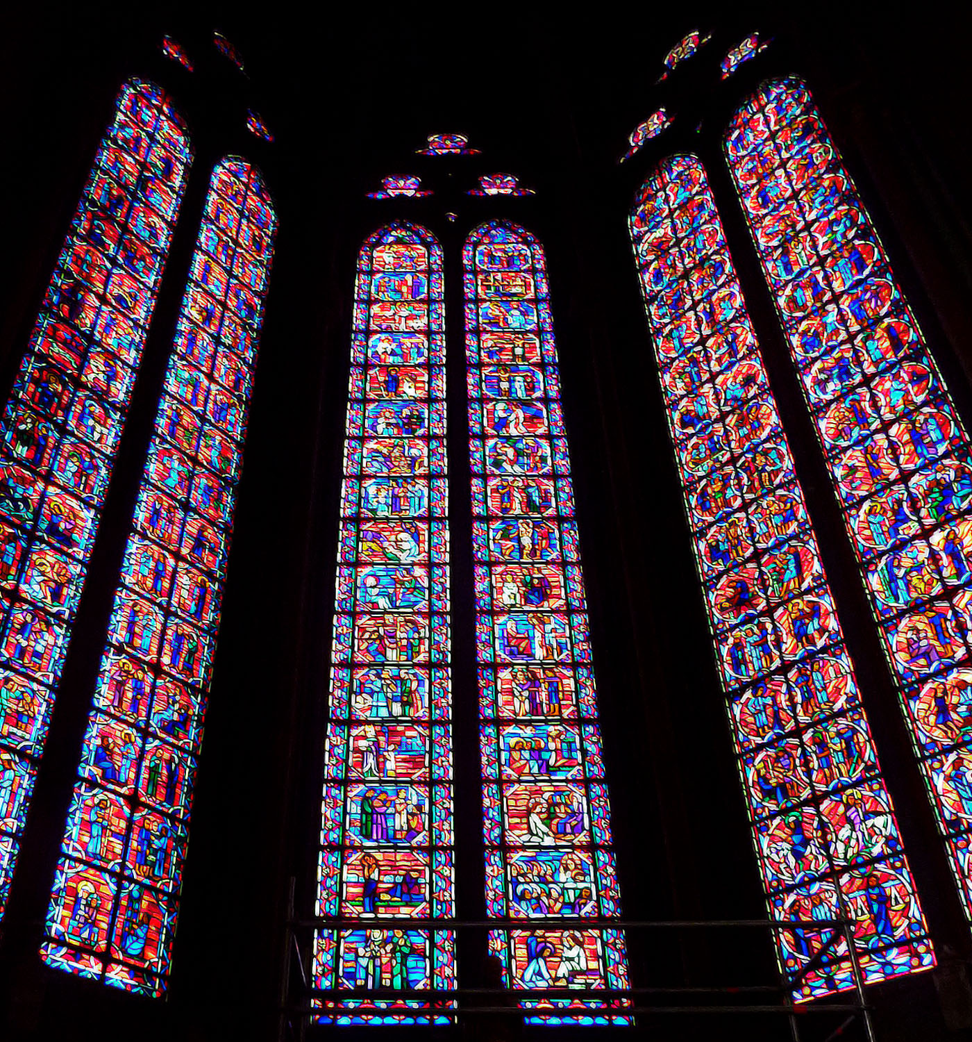 Living the life in SaintAignan Stained glass in the cathedral at Amiens