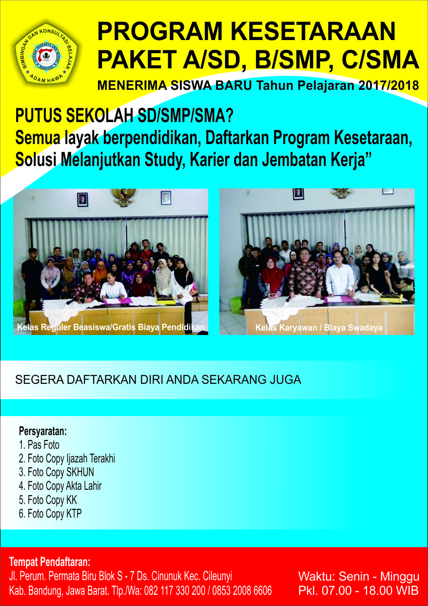 Persamaan Kesetaraan Paket C Sma Bandung Sekolah Kesetaraan Paket A B C Daerah Cibiru Cileunyi Ujungberung Jatinangor Dan Bandung Sekitarnya
