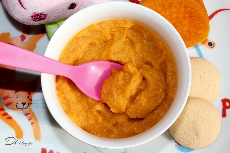 Mus Z Pieczonego Jablka I Batata Deser Dla Niemowlat Kilka Slow O Batatach Di Bloguje