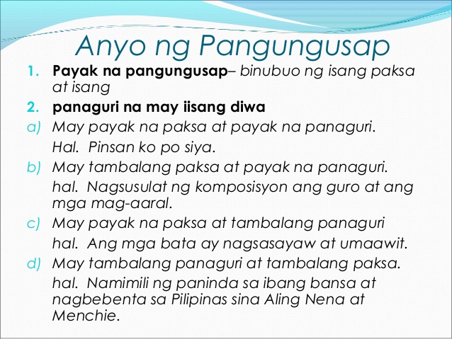 tambalang pangungusap - philippin news collections