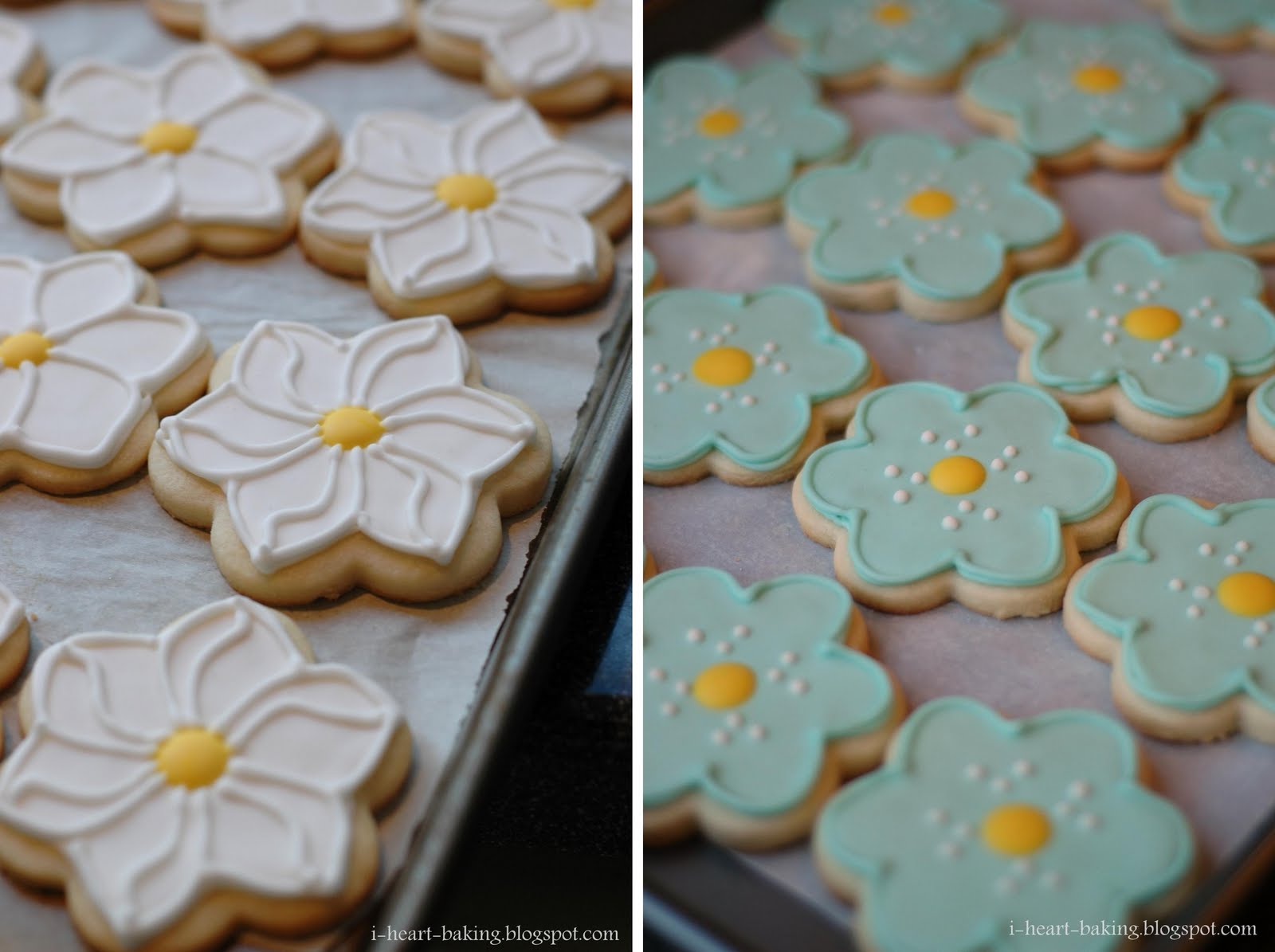 i heart baking! flower sugar cookies with royal icing