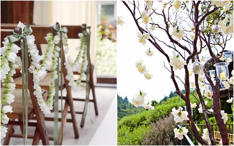 Guirnaldas de flores para bodas